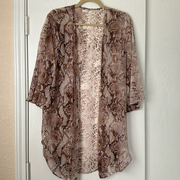 Maurices Snake Print Kimono S/M - Picture 3 of 6